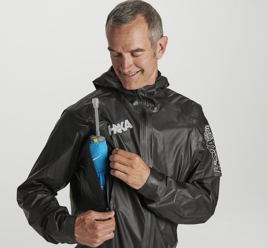 Chaquetas Hoka One One Hombre - Gore-Tex Shakedry™ Run - Negras - OGD936510